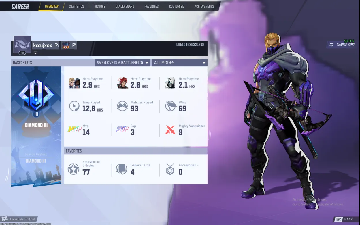 Season 5.5 | Diamond 3 | PC Steam Logins | Full Information | Fully Handleveled from Scratch | Warranty